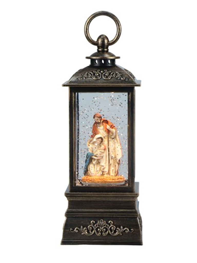 21cm B/O LED Nativity Lantern Water Spinner