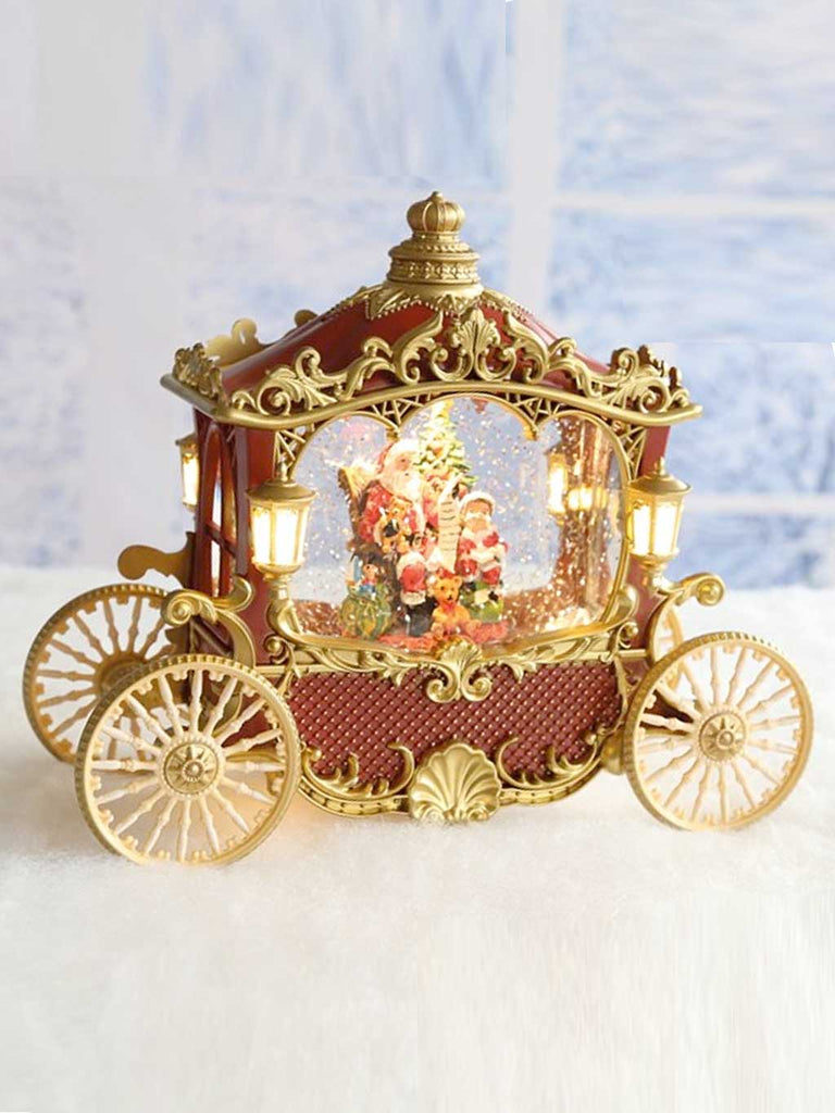 25 x 21cm B/O Santa Carriage Water Spinner