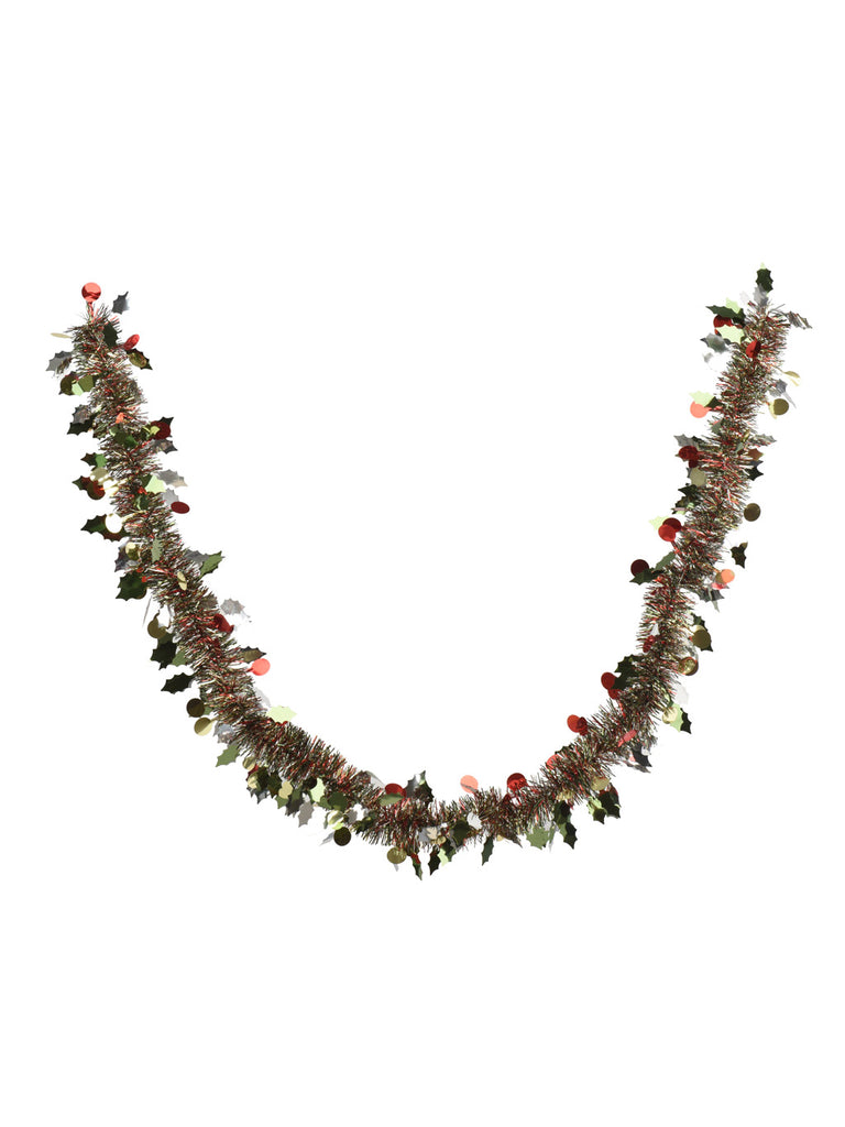 1.5M Holly Shiny Tinsel Garland