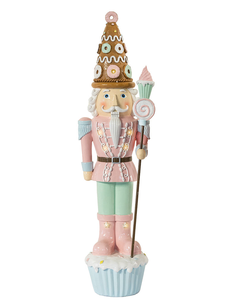 70cm Nutcracker Figure with LED Lights - Pastel Candy Colour