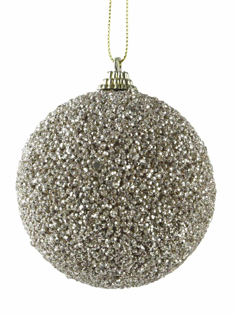 8cm Foam Bauble - Champagne Gold