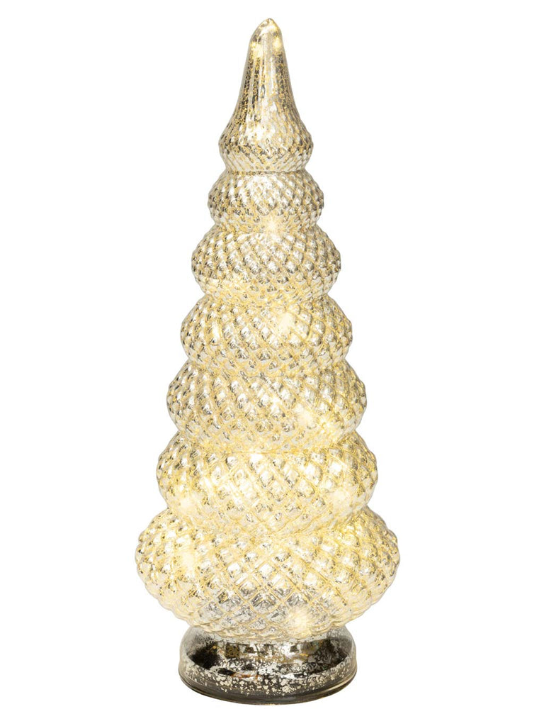 36cm B/O Glass Tree with Micro LEDs