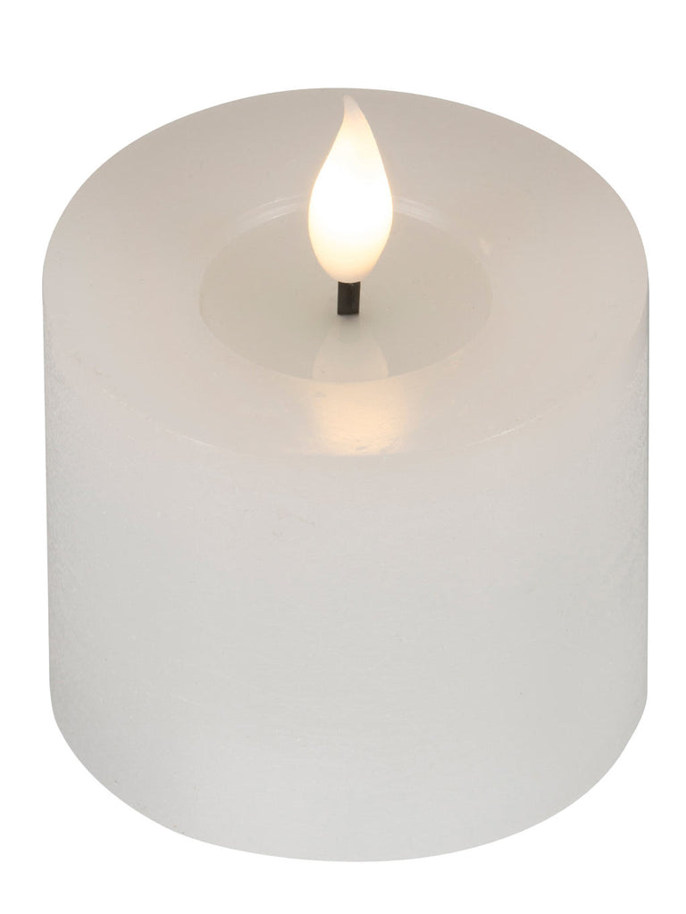 9cm B/O Realistic Wick Candle with Wax Pit on top - LED Fire Flame Effect