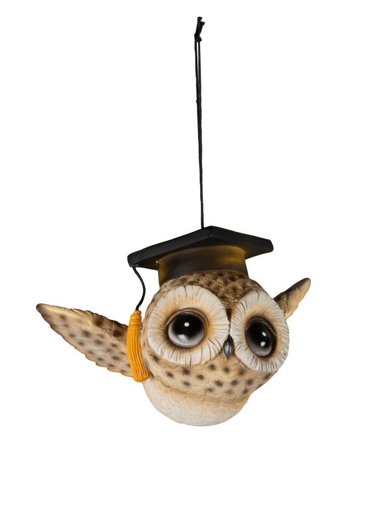 10 x 16cm Flying B/O Micro LED Owl Ornament - Warm White