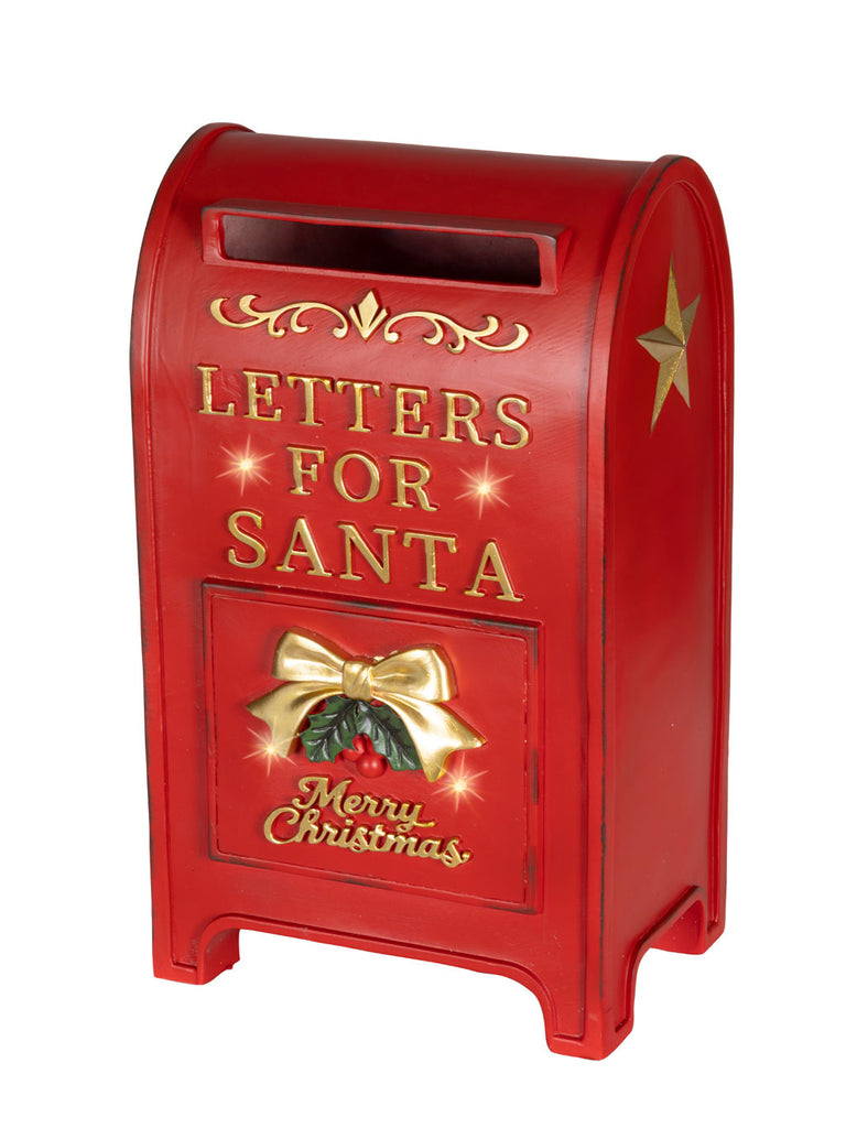 27 x 45cm B/O LED Letter Box Ornament - Warm White