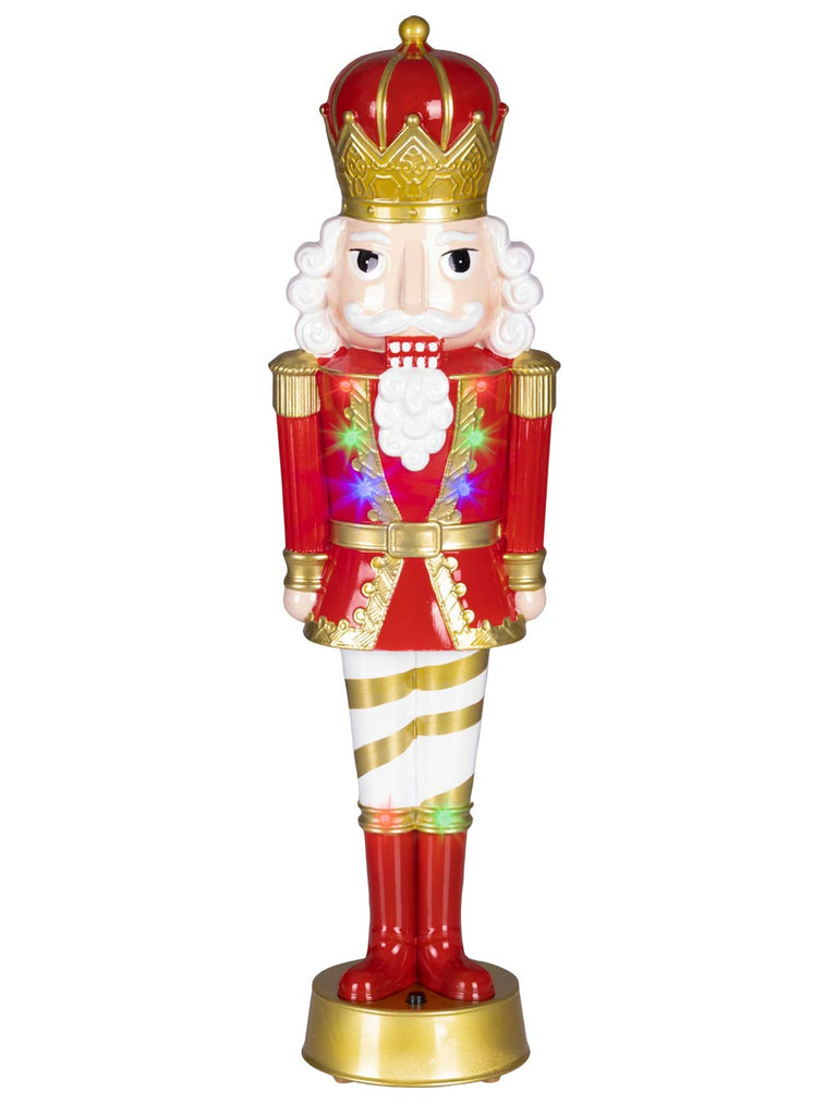 36cm B/O Red & Gold Nutcracker with Multicolour LEDs