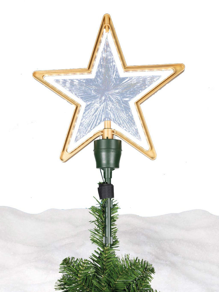 54cm Gold Treetopper with Flashing Micro LEDs