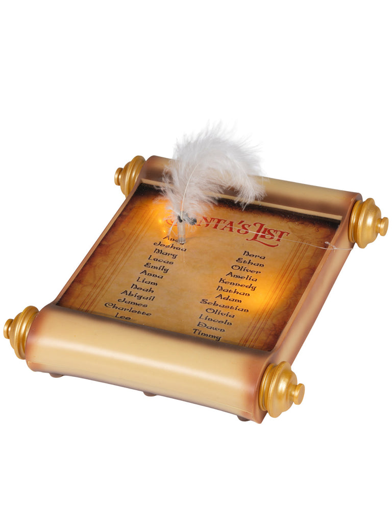 26 x 23cm B/O LED Santa's List Book with Animated Feather