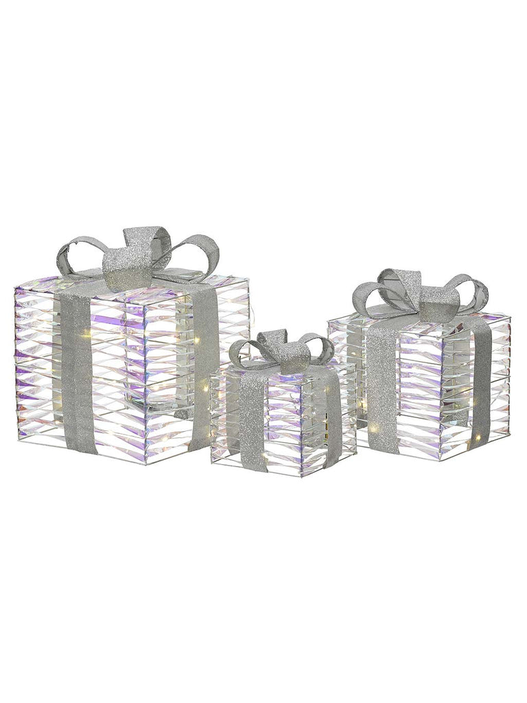 Set of 3 B/O Iridescent Micro LED Giftbox