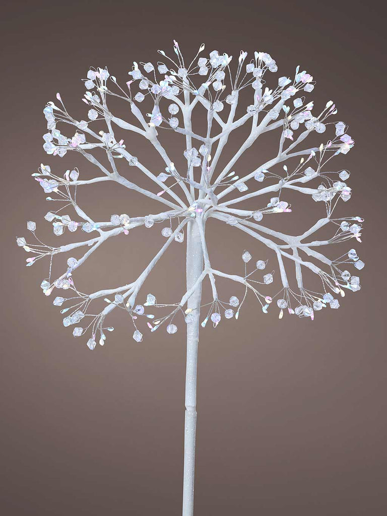 75cm Starburst Flower Stem Light White with Soft Multi Micro LEDs