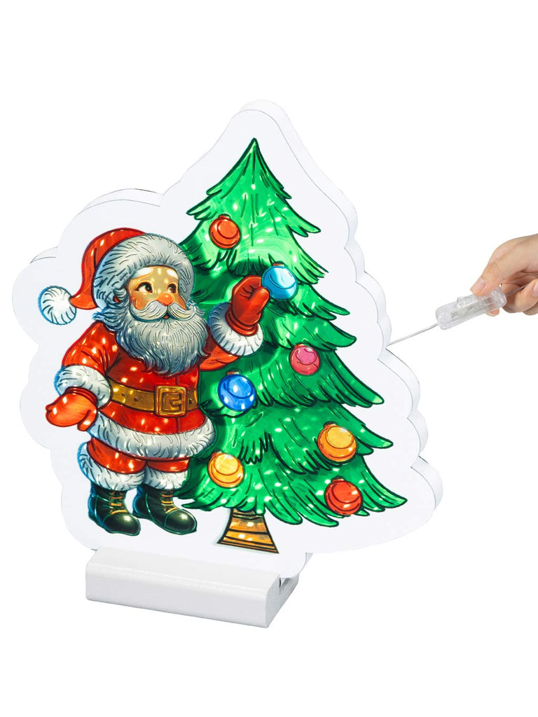 22cm B/O Santa Decorating Tree LED Infinity Light