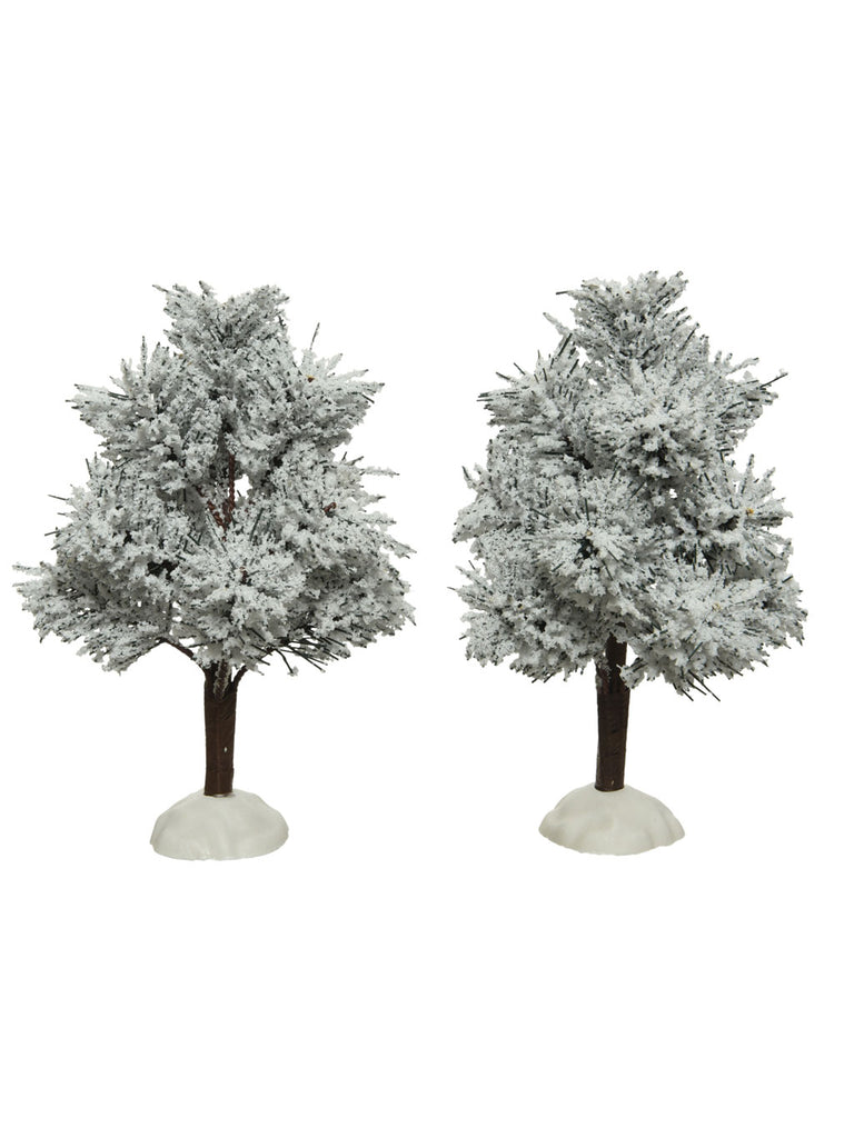 Pk 2 14cm Snowy Pine Trees