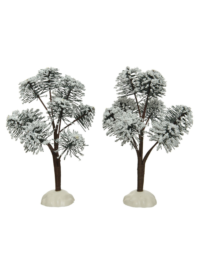 Pk 2 13cm Snowy Pine Trees - Multi Branch
