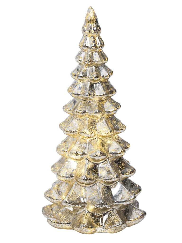 21cm B/O Glass Tree with Micro LEDs