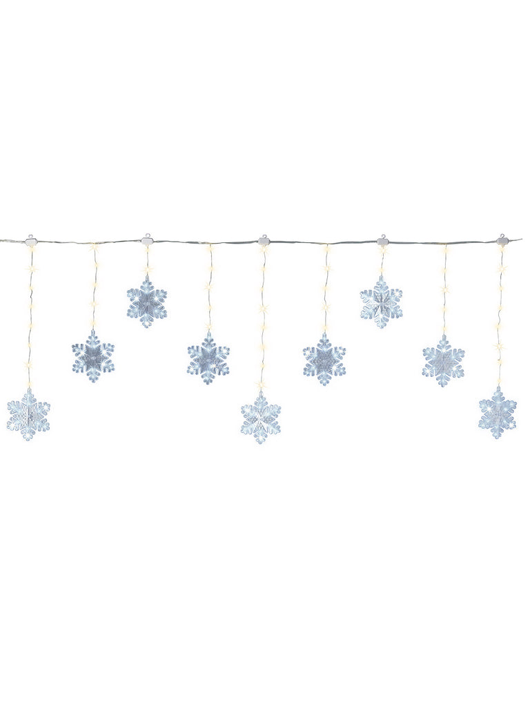 120 x 50cm Micro LED Snowflake Curtain Lights with Twinkle Effect