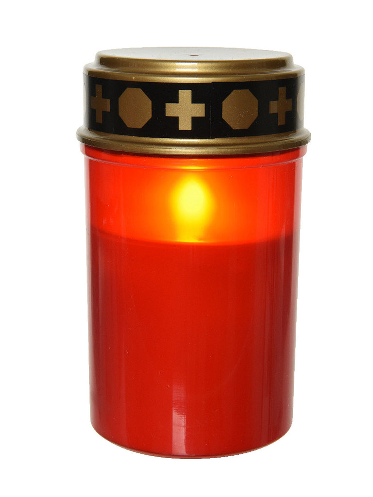 12cm B/O LED Plastic Grave Candle - Flame