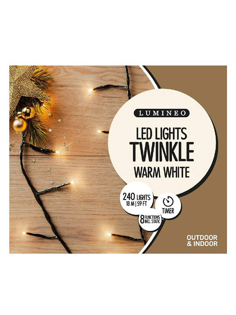 240 LED Twinkle Lights - Warm White