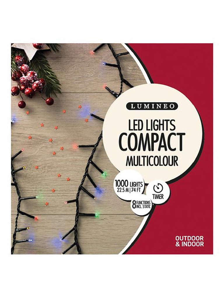 1000 LED Compact Twinkle Lights - Multicolour