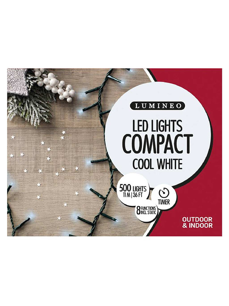 500 LED Compact Twinkle Lights - White