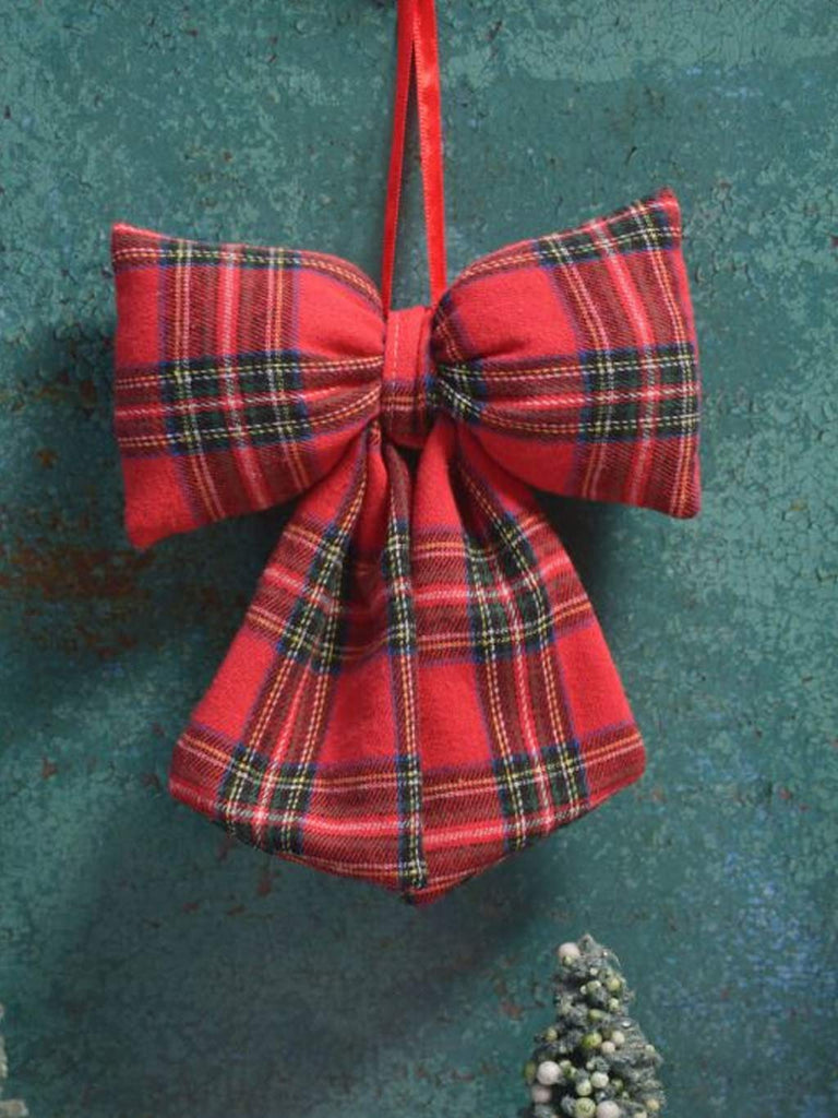 Tartan Polyester Hanging Bow