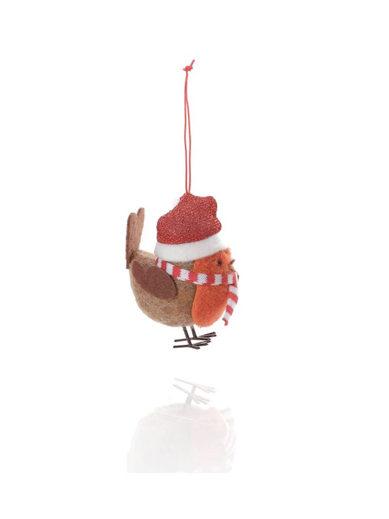 Jingle & Joy Fabric Robin with Hat Tree Dec