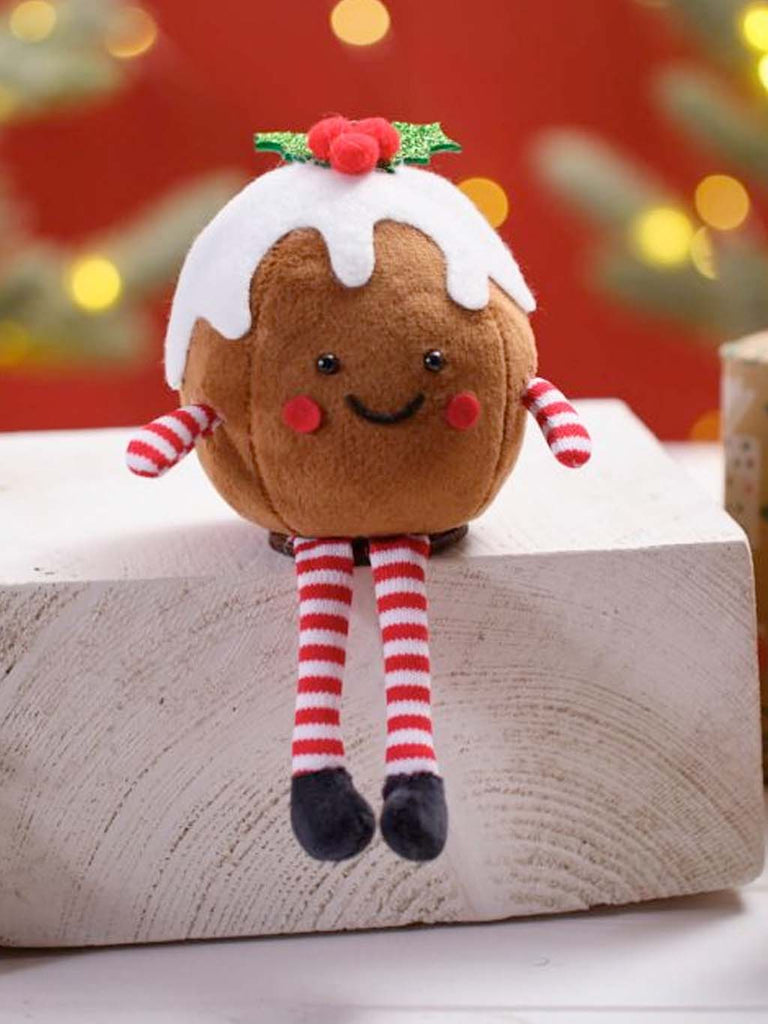 Jingle & Joy Fabric Christmas Pudding Shelf Sitter