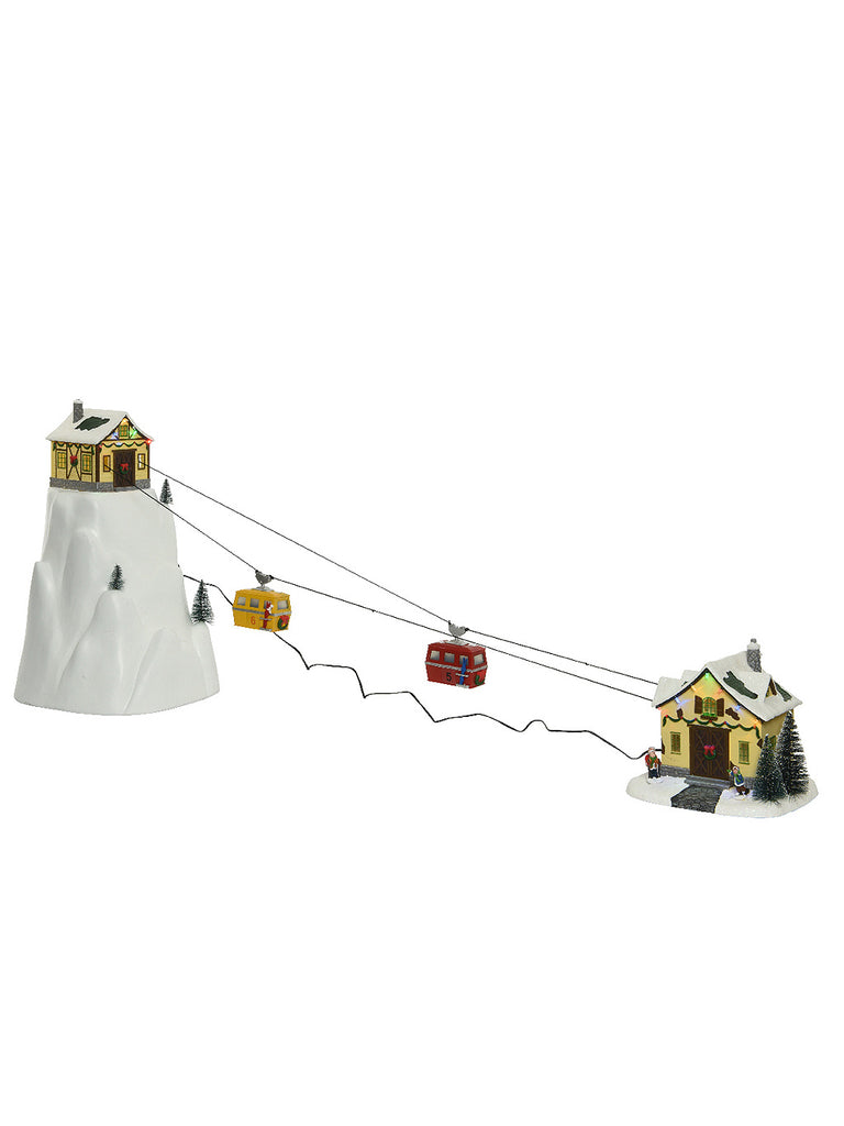 H.53cm Animated Cable Car Scenery with LEDs