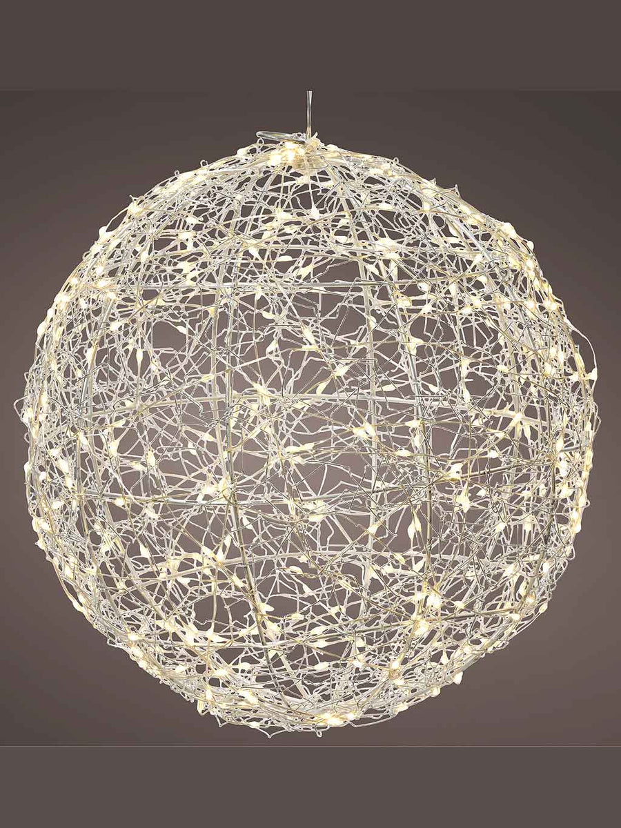 28cm Ball - Metal Frame Light with Micro LEDs – Seasons Christmas Outlet
