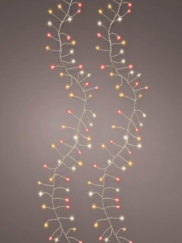 480L Twinkling Micro LED Compact Lights - Gold Cable - Warm White/Classic Warm/Red
