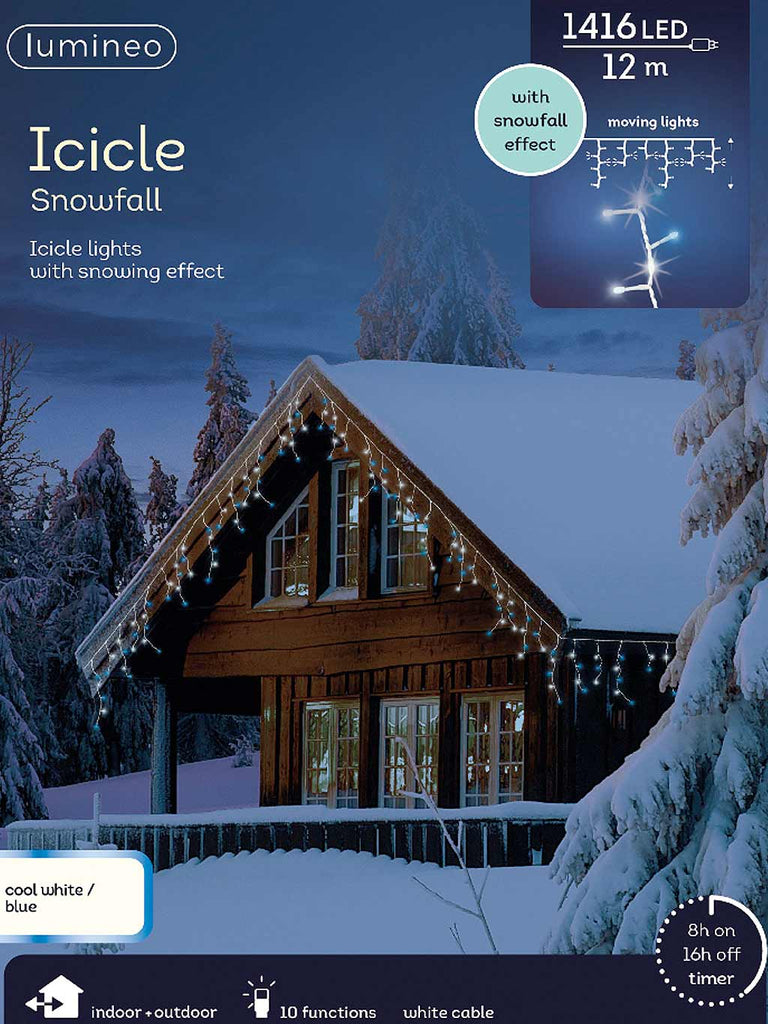 1416 LED Twinkling Icicle Lights