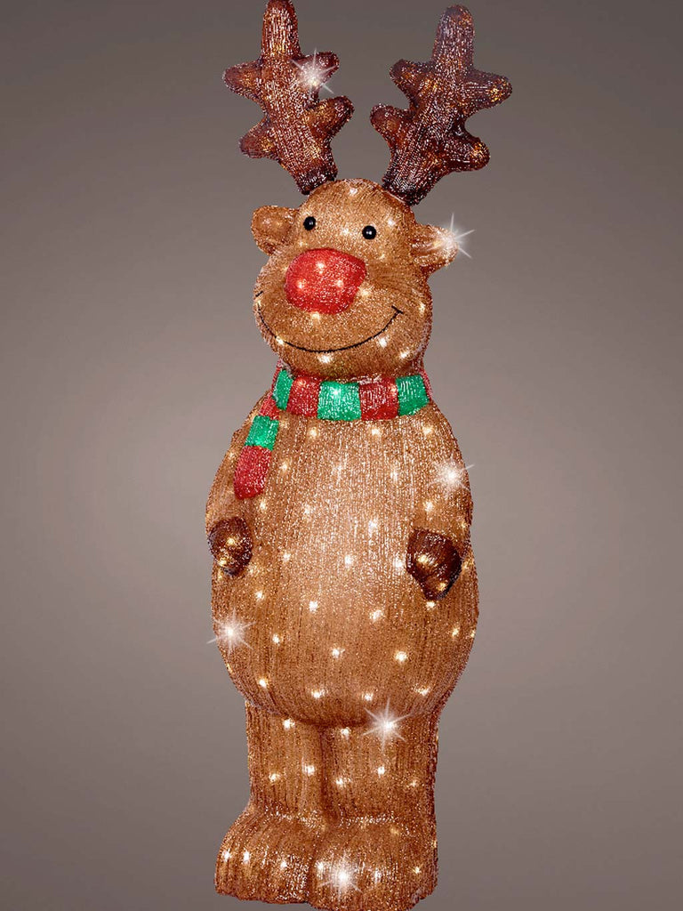 115cm Acrylic LED Reindeer - Brown