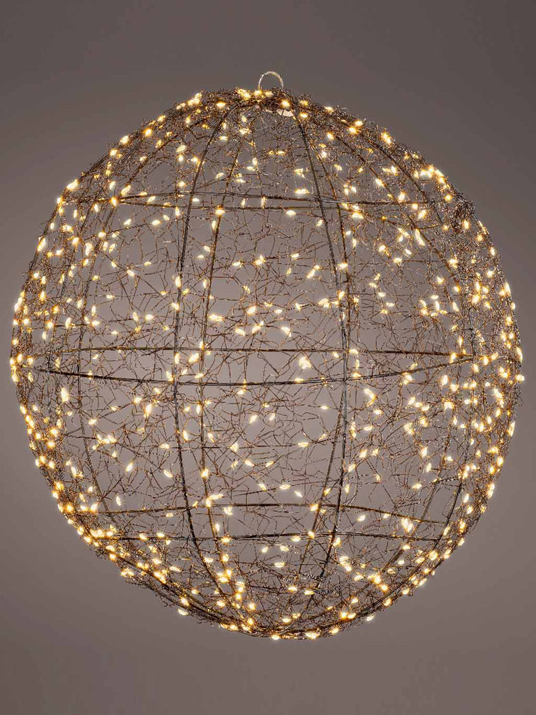 28cm Ball - Metal Black Frame Light with Micro LEDs