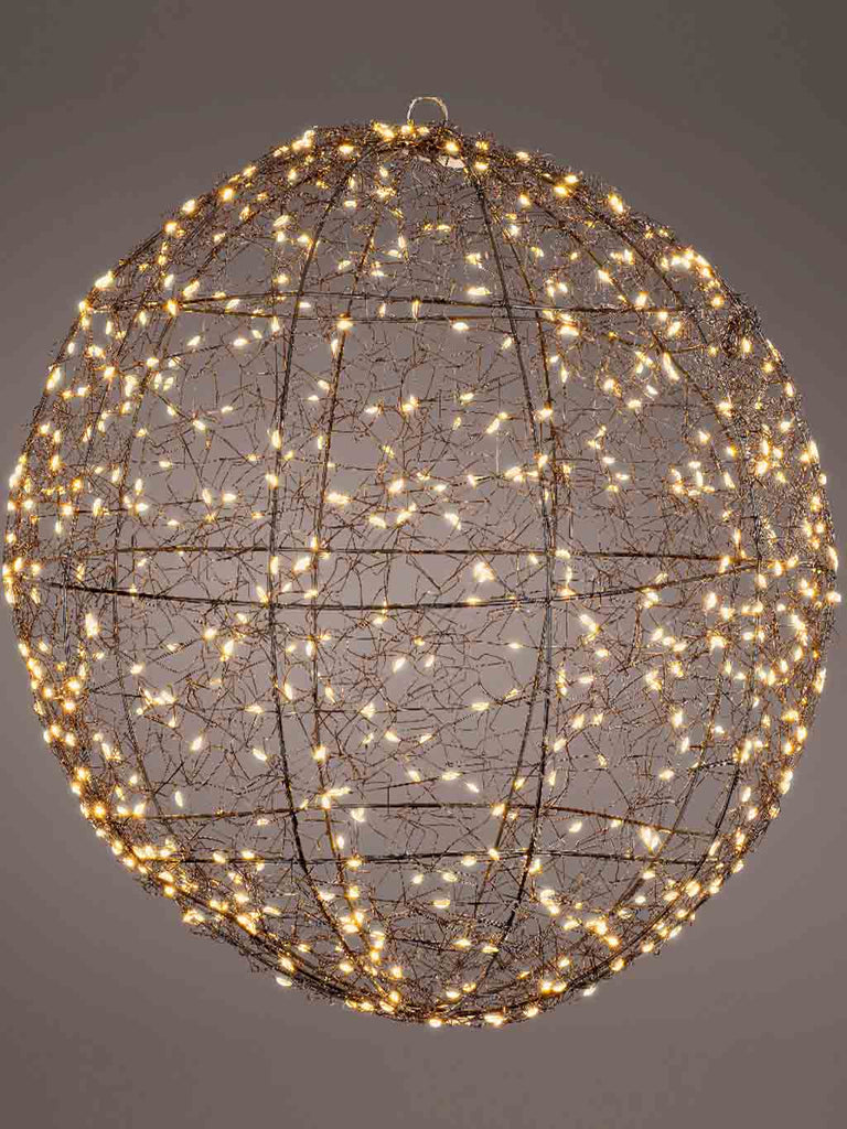 38cm Ball - Metal Black Frame Light with Micro LEDs