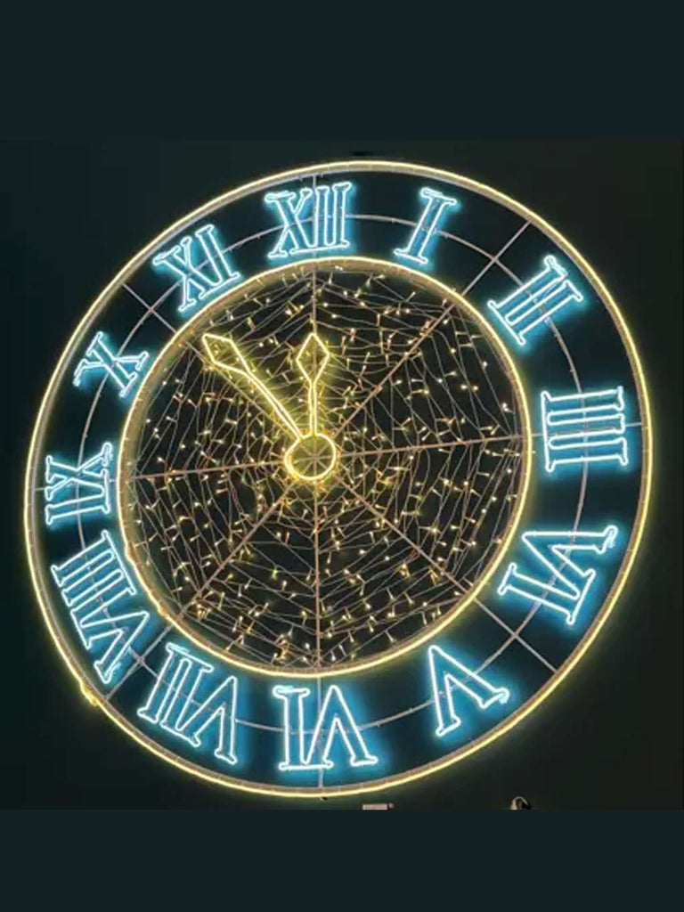 1.5M LED Clock Metal Silhouette