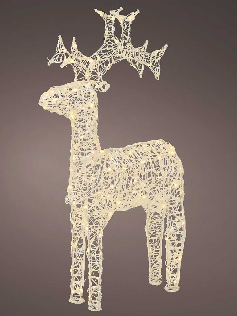 61cm Soft Acrylic Flashing LED Reindeer - Warm White