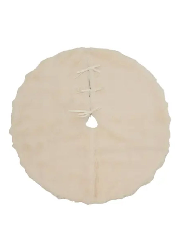90cm Fur Tree Skirt - White