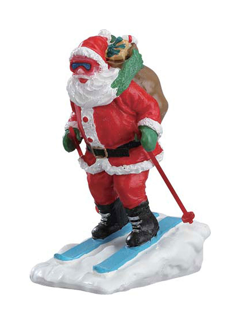 Santa Skier Figurine