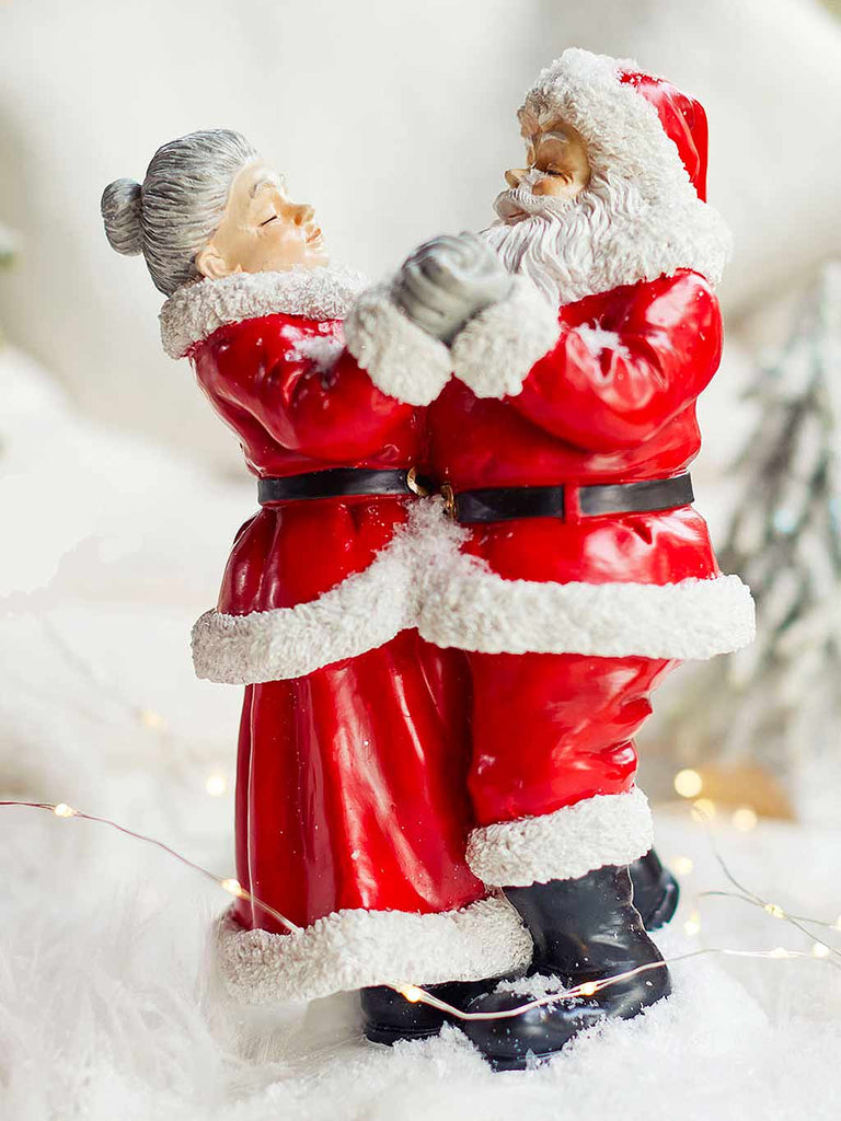 27cm Santa & Mrs Claus Dancing Ornament