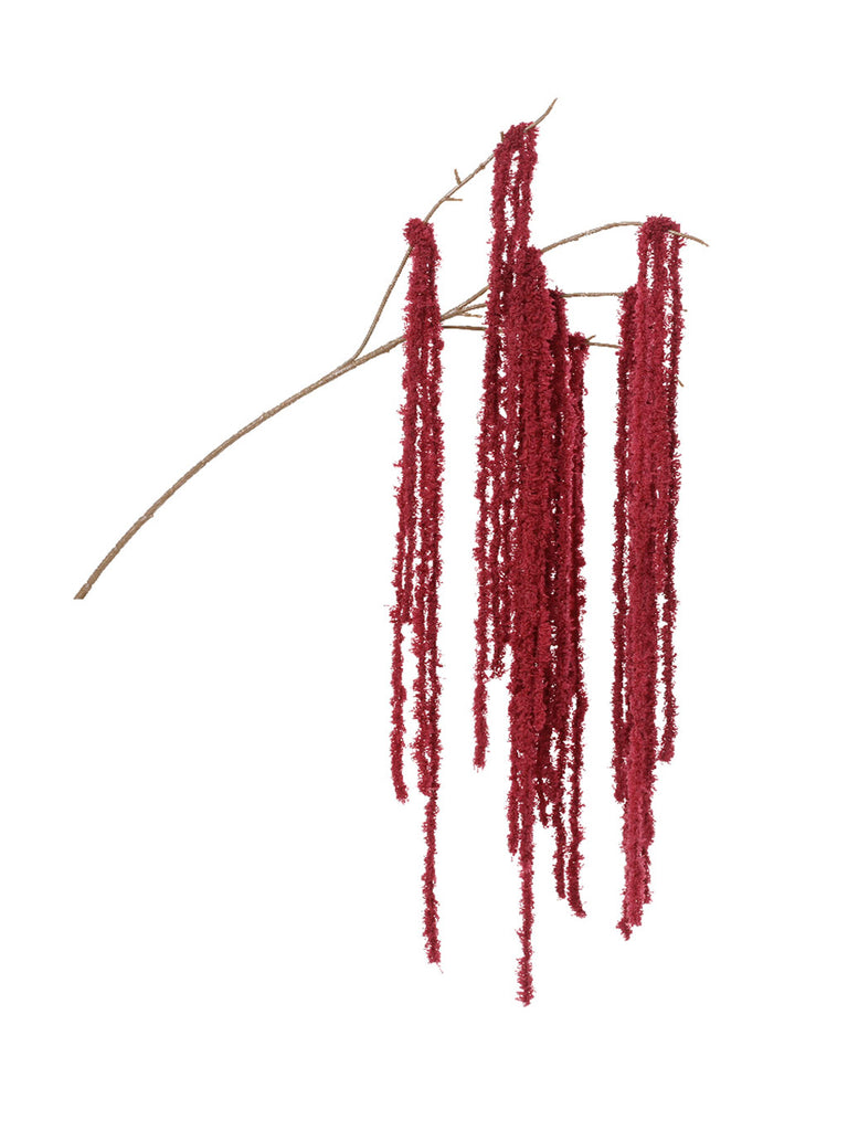 80cm Drooping Spray on Stem - Burgundy