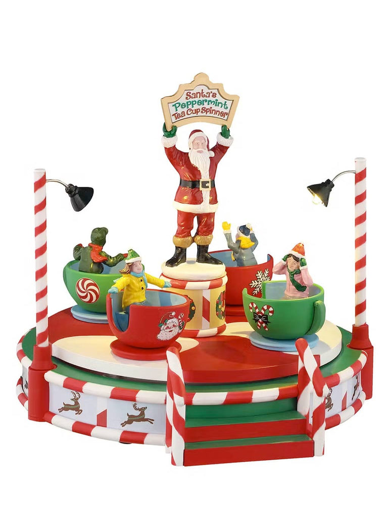 Santa's Peppermint Teacup Spinner, B/O (4.5V)