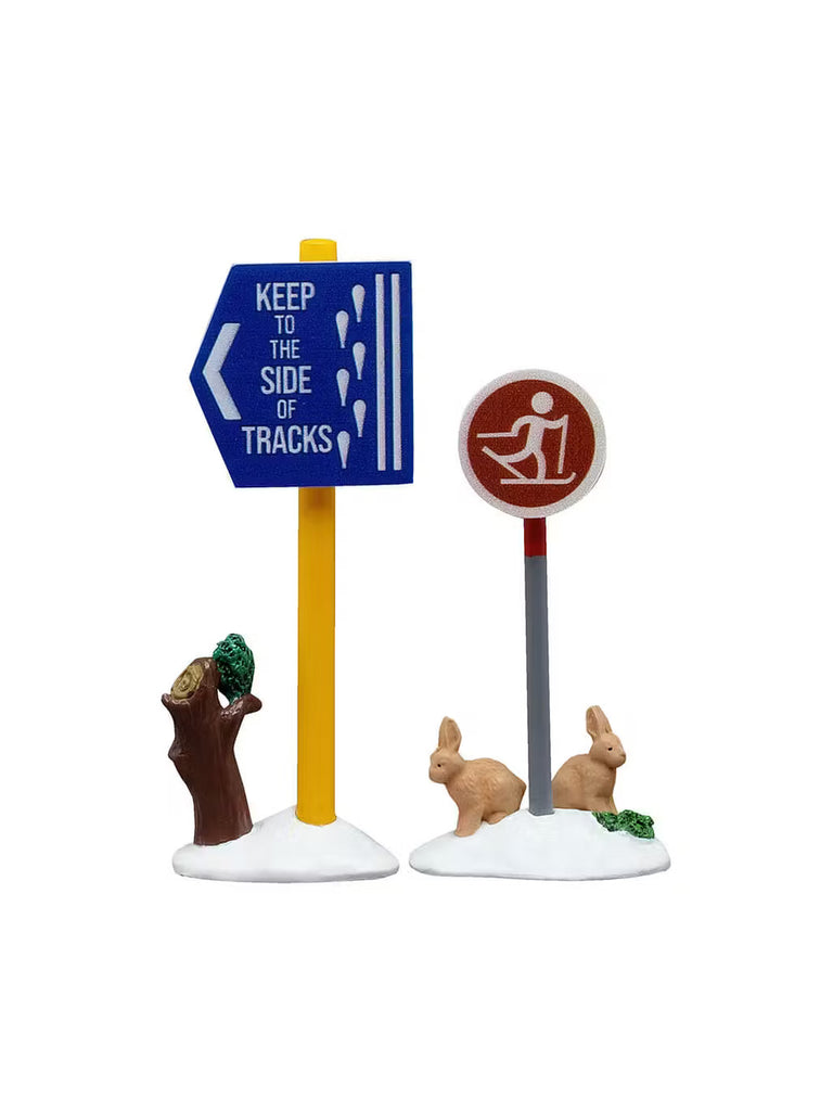 Cross Country Ski Sign, Set of 2