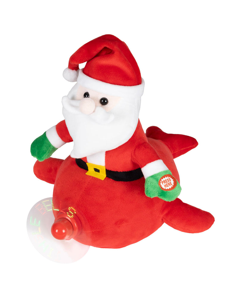 25cm B/O Musical Moving Figure Santa Claus in Plane