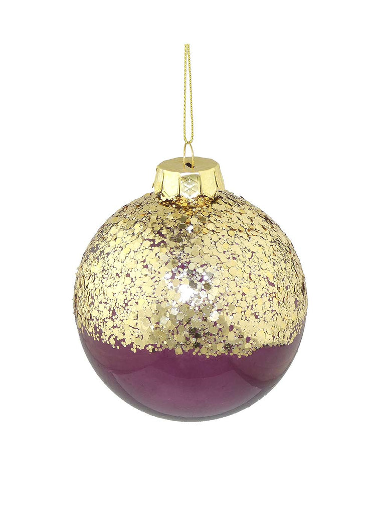 Mulberry Clear Bauble - Gold 10cm