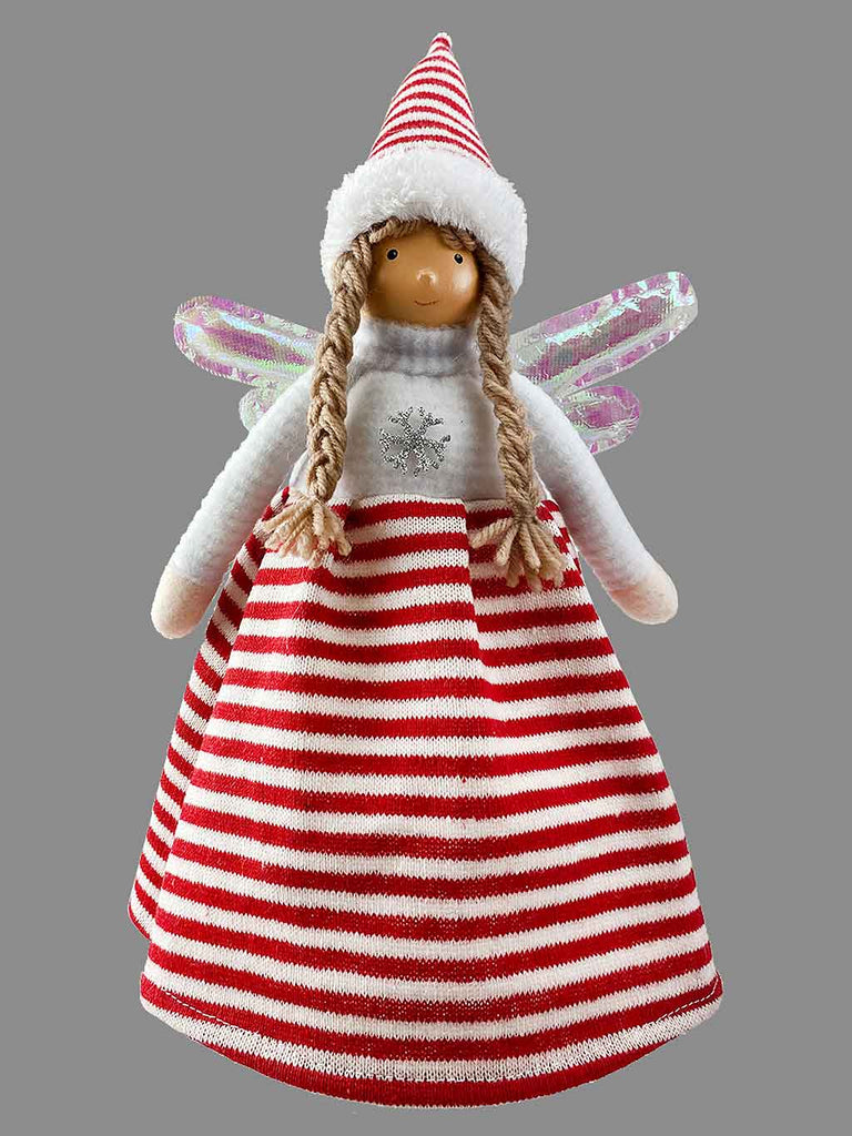 36cm Fairy Tree Topper - Red and White