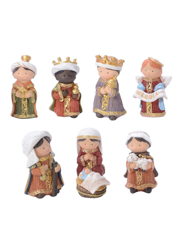 8cm Nativity Set with 8 Figures