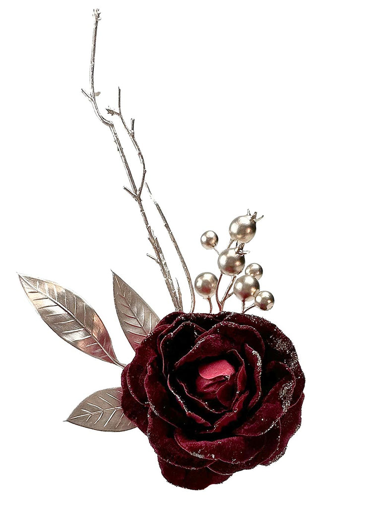 Large Rose Pick - Dark Red