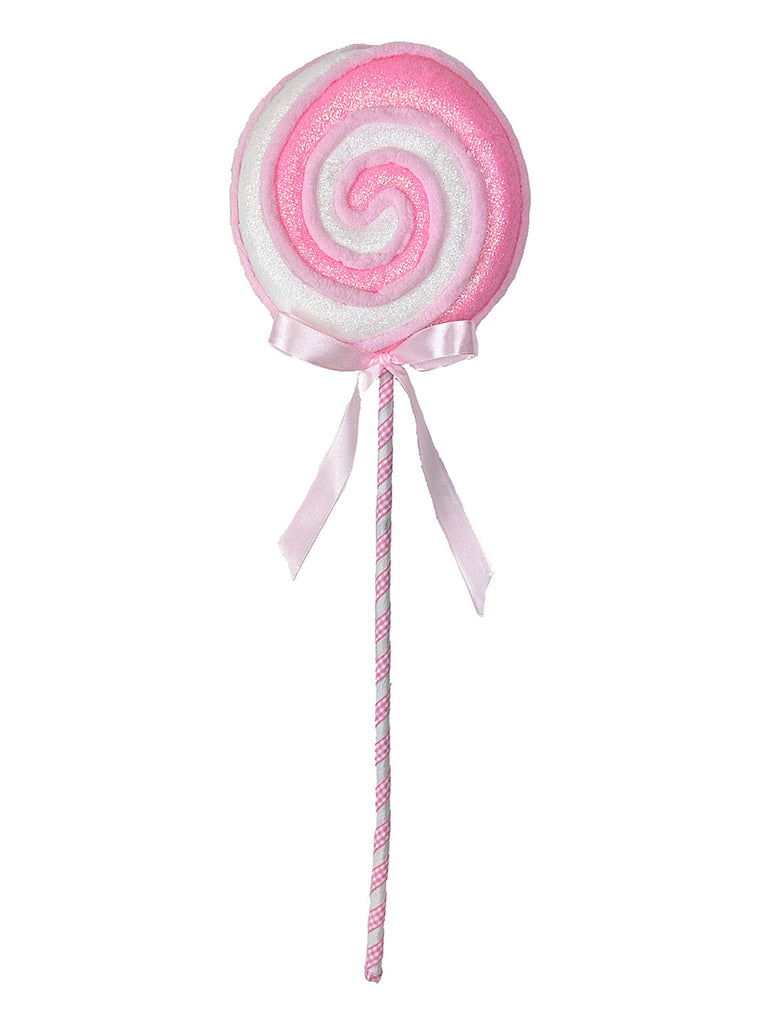 43cm Luxury Swirl Lolly - Pink/White