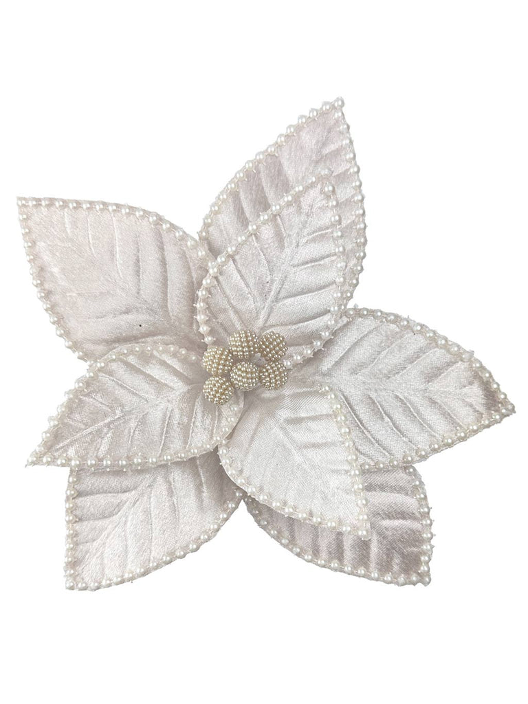 35cm Pearl Flower Stem Champagne Gold