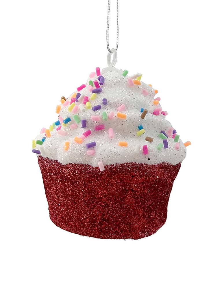 6cm Cupcake Tree Dec - Red/White