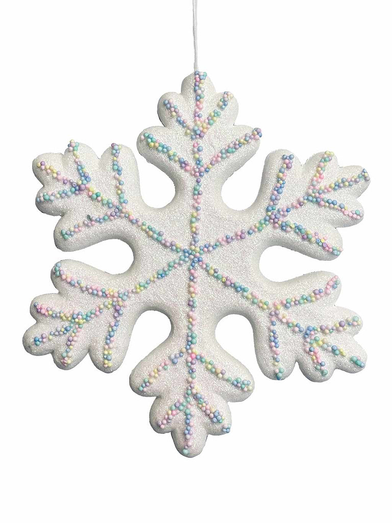 24cm Candy Snowflake Hanger White